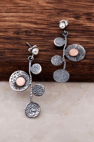 Sarmaşık Tasarım Elişi Gümüş Küpe 4273