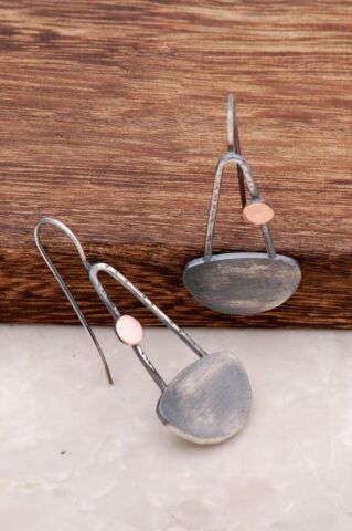 Niks Elişi Tasarım Gümüş Küpe 2600