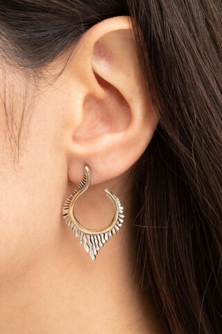 Teodora Tasarım Elişi Gümüş Küpe 5496