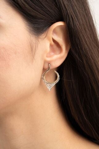 Teodora Tasarım Elişi Gümüş Küpe 5496