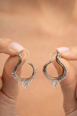 Teodora Tasarım Elişi Gümüş Küpe 5496