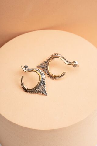 Teodora Tasarım Elişi Gümüş Küpe 5496