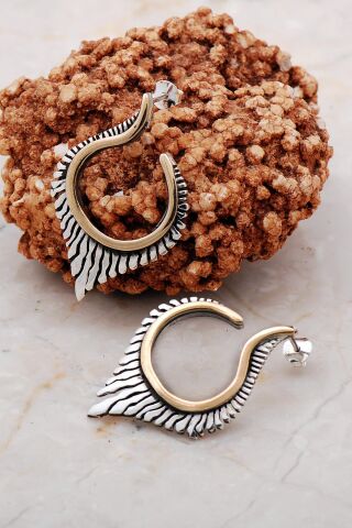 Teodora Tasarım Elişi Gümüş Küpe 5496