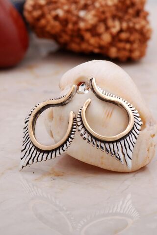 Teodora Tasarım Elişi Gümüş Küpe 5496