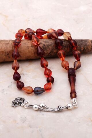 Usta İşi Tasarım Kehribar Tesbih 329