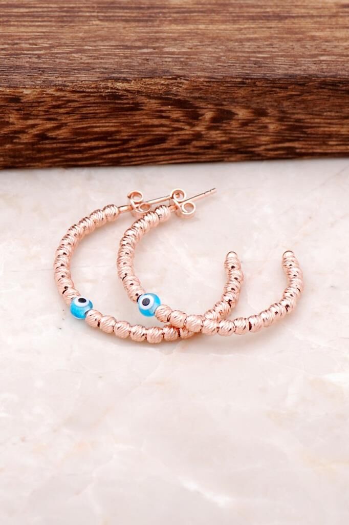 Dorissa Ros Gümüş Halka Küpe 1874