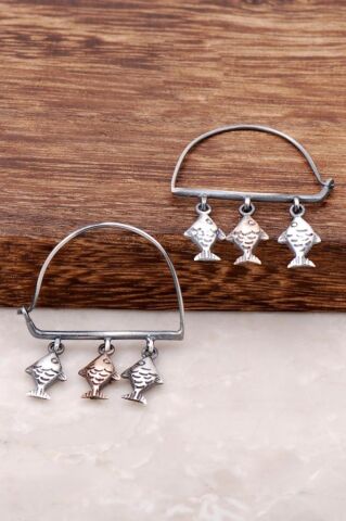 Podos Tasarım Elişi Gümüş Küpe 2609