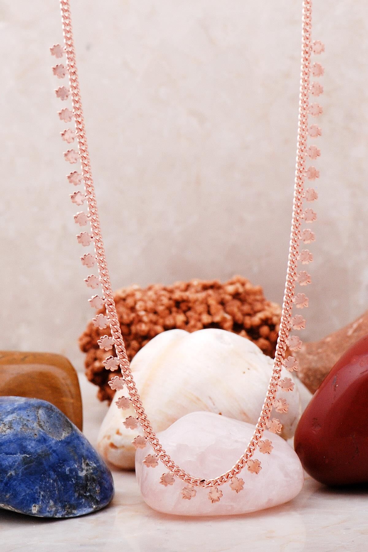 Yonca Rose Gümüş Choker Kolye 7227