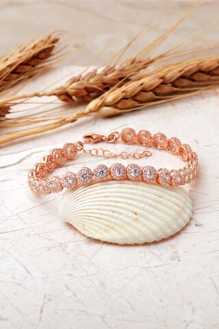 5 mm Elmas Montürlü 925 Ayar Gümüş Bileklik