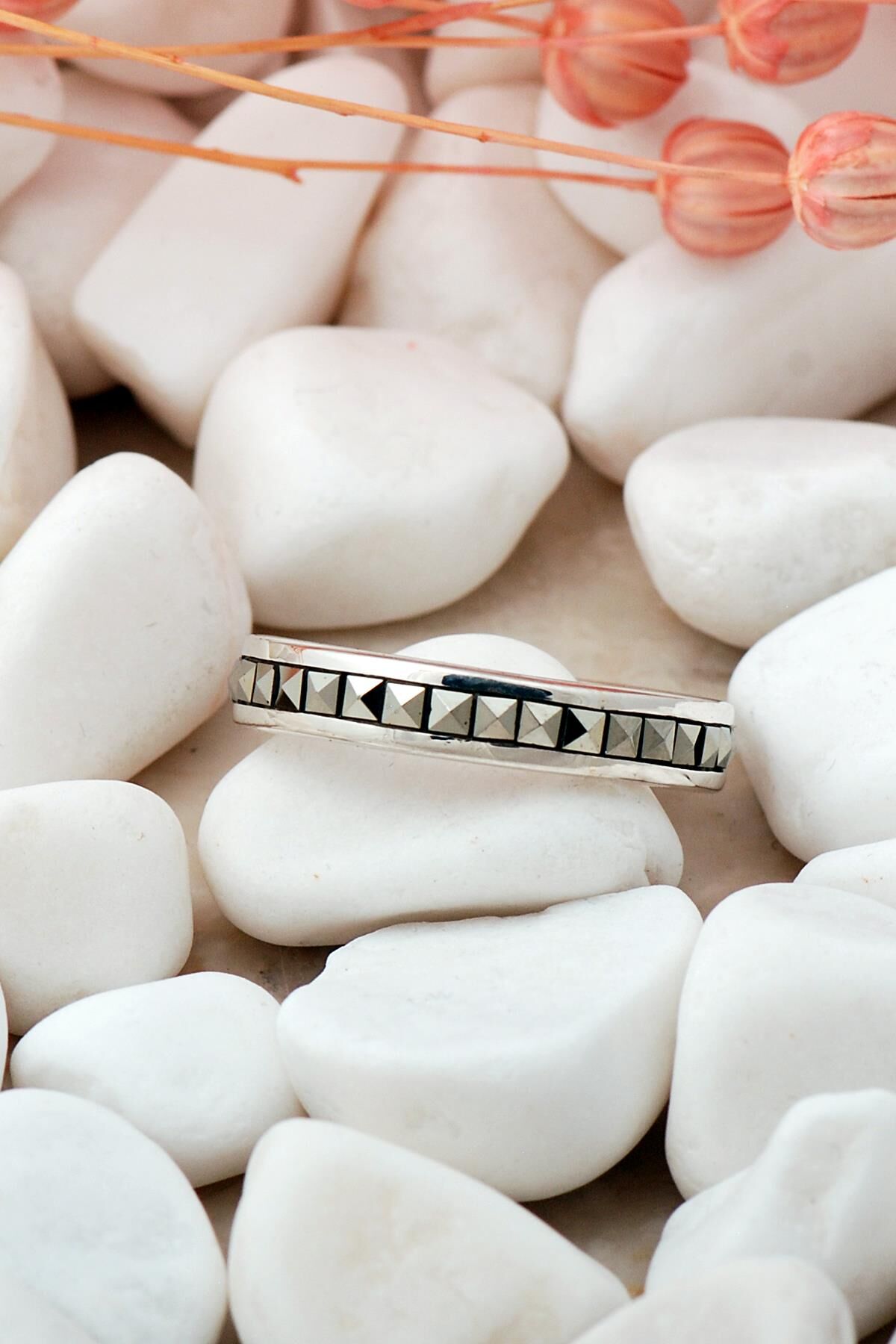 Markazit Taşlı Tamtur Tasarım Spor Yüzük 2444