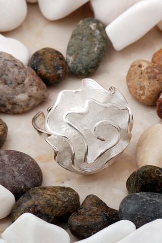 Girdap Tasarım Gümüş Yüzük 3507