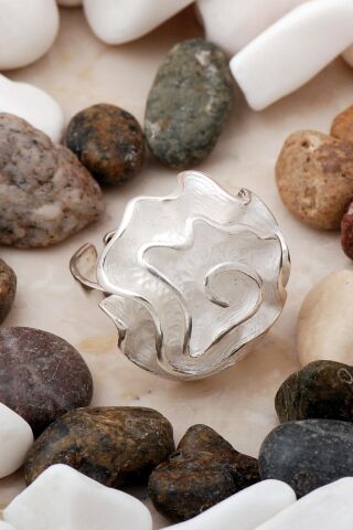 Girdap Tasarım Gümüş Yüzük 3507