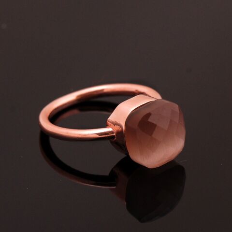 Sedef Taşlı Rose Gümüş Yüzük 1608