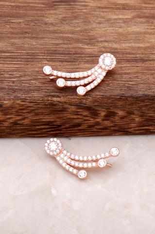 Ros Tasarım Kıkırdak Gümüş Küpe 769