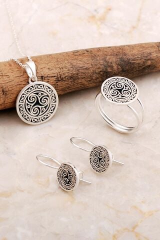 Anadolu Motifli Elişi Gümüş Set 2815