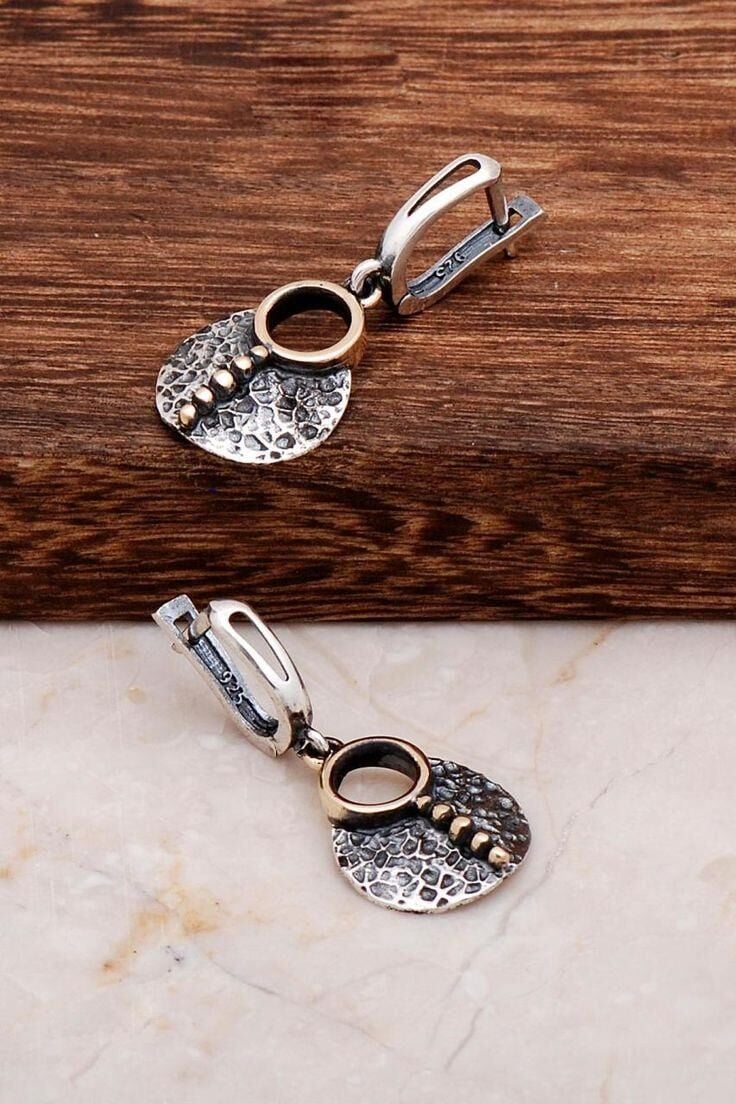 Hero Antik Tasarım Elişi Gümüş Küpe 4678