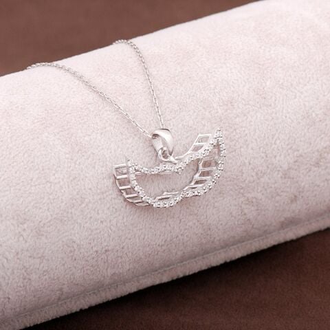 Melek Kanadı Tasarımlı Gümüş Kolye 2951