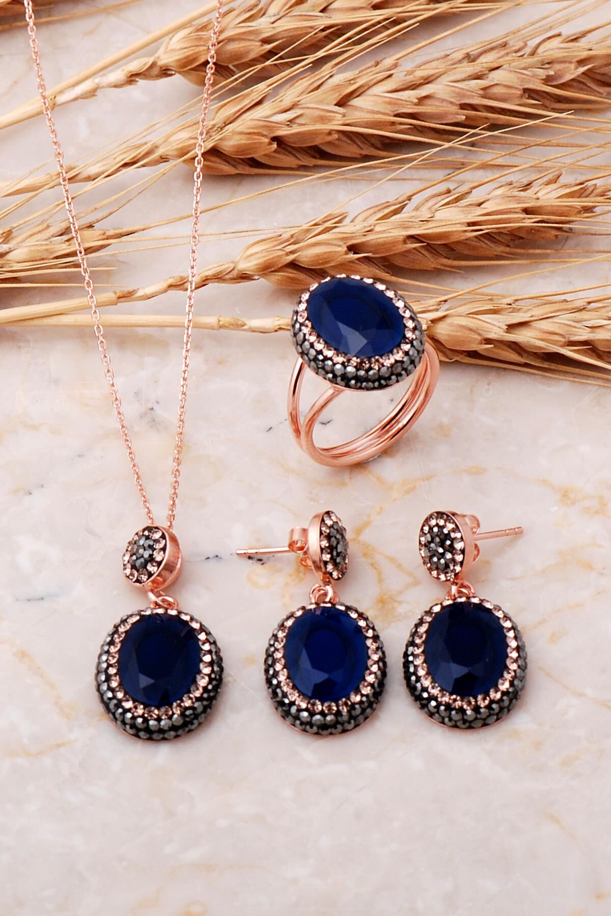 Safir Rose Gümüş Set 2535