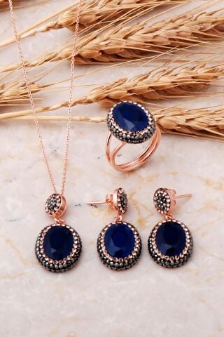 Safir Rose Gümüş Set 2535