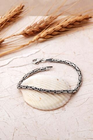 Kral Zincir Elişi 3 Mm-20 Cm 925 Ayar Gümüş Erkek Bileklik 4840