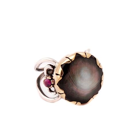 SEDEF TAŞLI TASARIM GÜMÜŞ YÜZÜK 1237