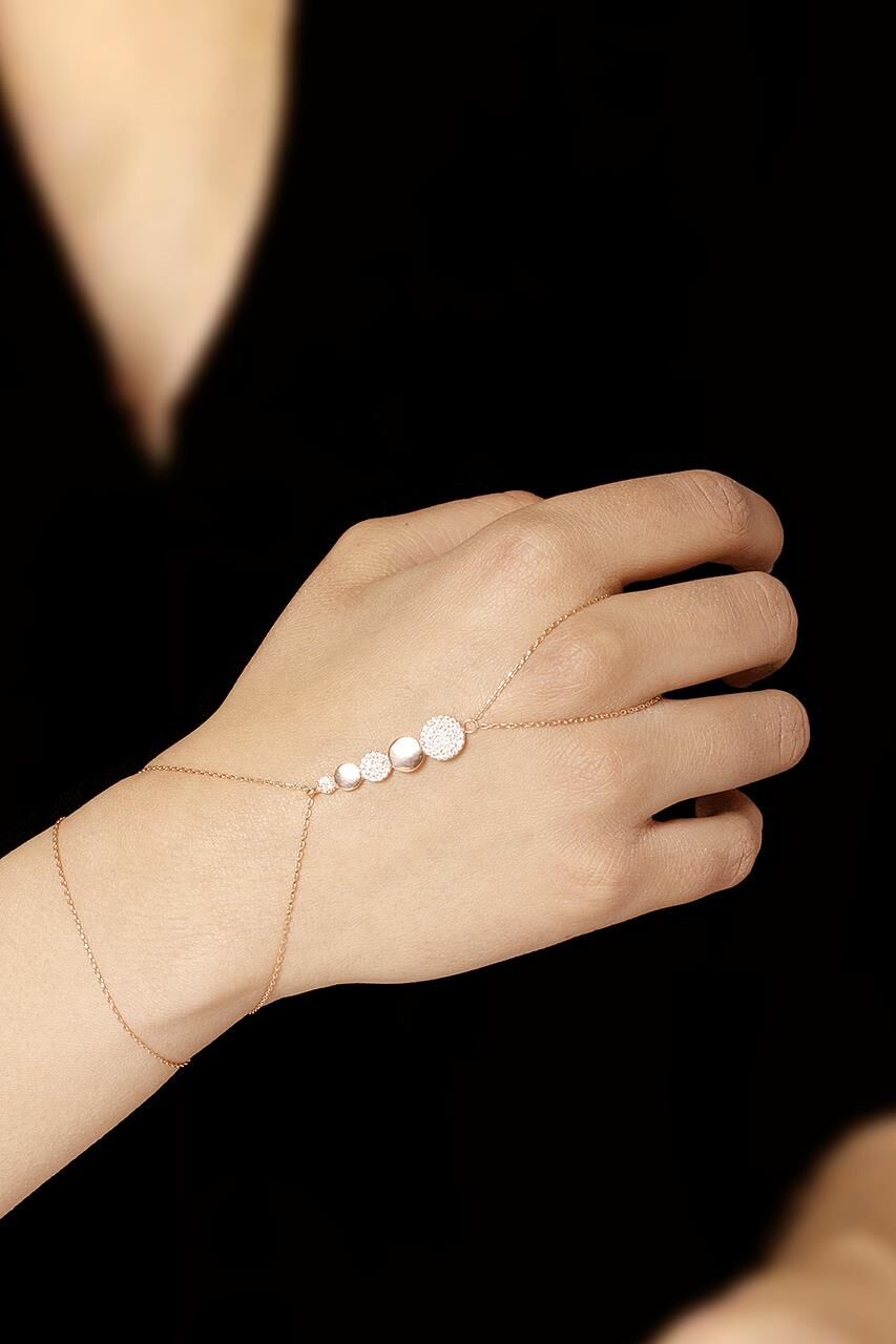 Rose Gümüş Şahmeran Yüzüklü Bileklik 112