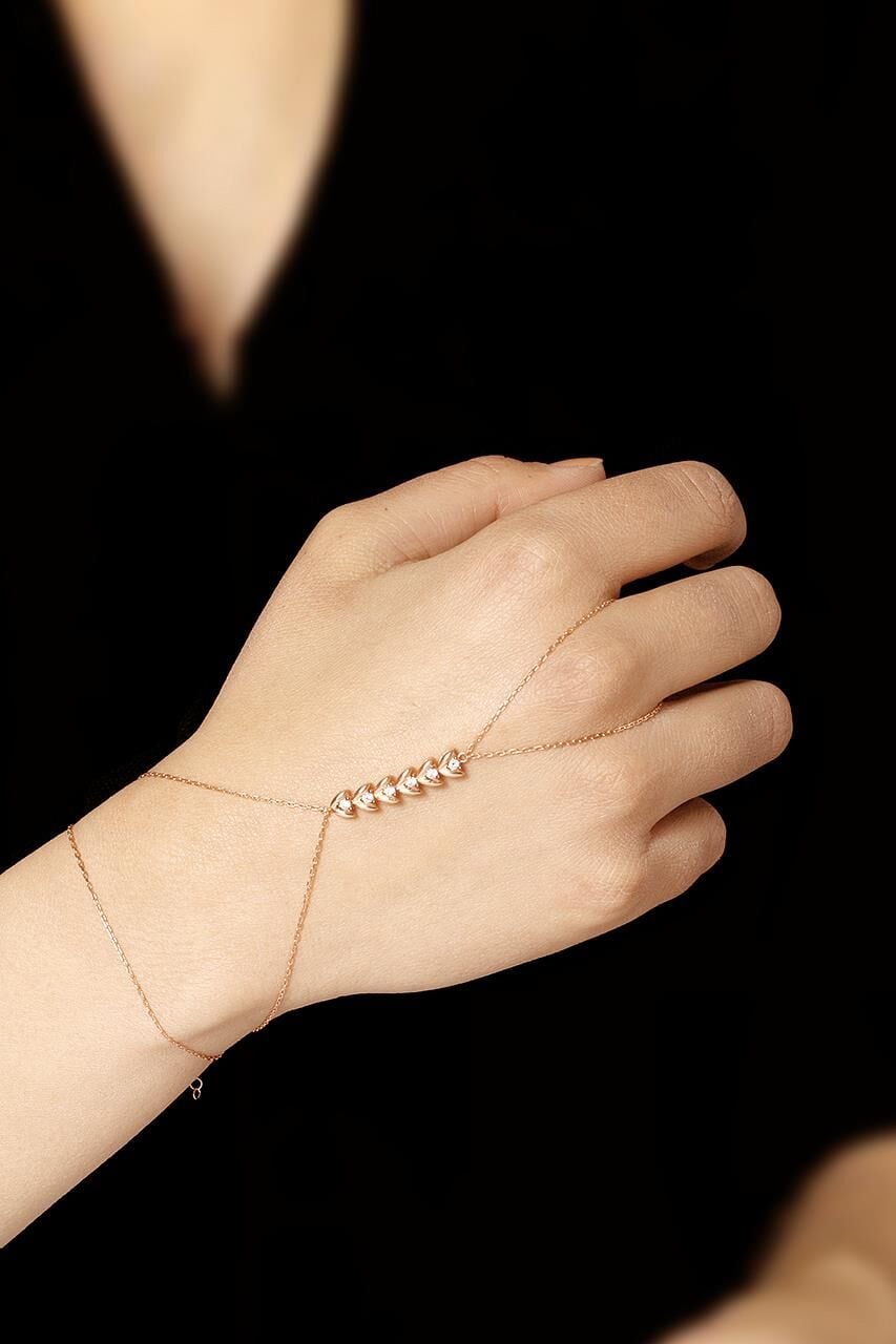 Başak Rose Gümüş Şahmeran Yüzüklü Bileklik 13