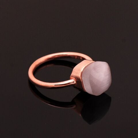 Sedef Taşlı Rose Gümüş Yüzük 1611