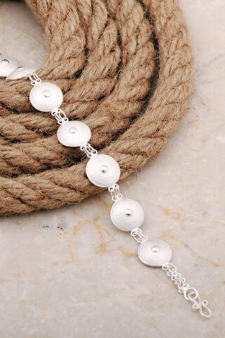 Midyat Telkari Sanatı İşlemeli Elişi Gümüş Bileklik 4672