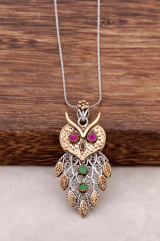 BAYKUŞ EL YAPIMI TELKARİ GÜMÜŞ KOLYE 950