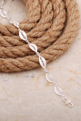 Midyat Telkari Sanatı İşlemeli Elişi Gümüş Bileklik 4678