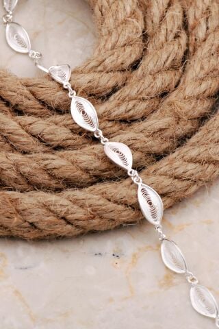 Midyat Telkari Sanatı İşlemeli Elişi Gümüş Bileklik 4678