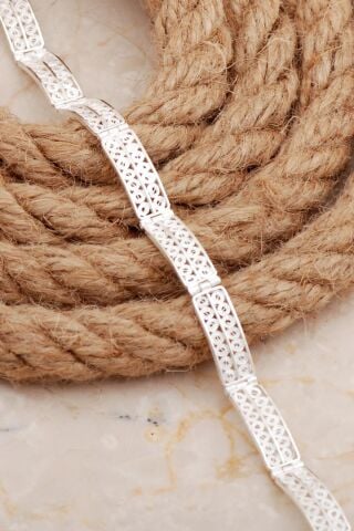 Midyat Telkari Sanatı İşlemeli Elişi Gümüş Bileklik 4681