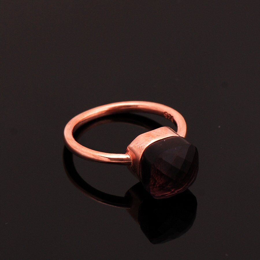 Ametist Taşlı Rose Gümüş Yüzük 1612