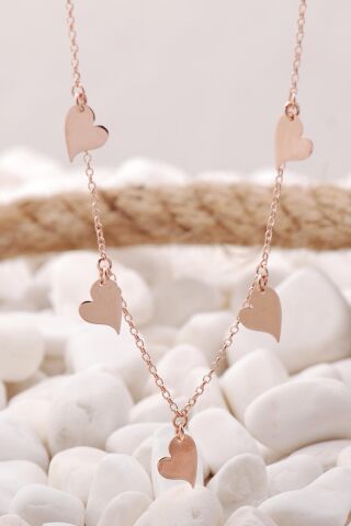 Kalpli Rose Gümüş Kolye 7462