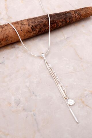 Sallantılı Tasarım Zincir Kolye 7087