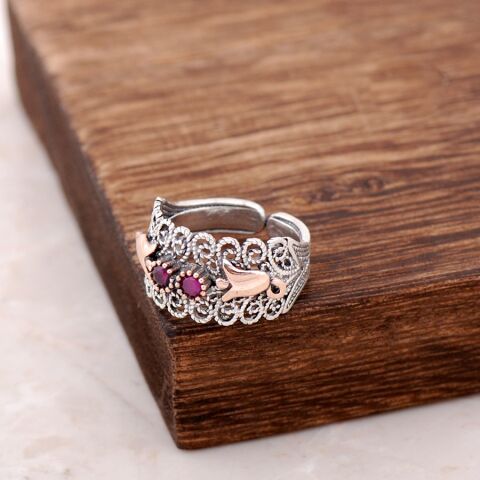 Telkari İşlemeli Gümüş Yüzük 2518