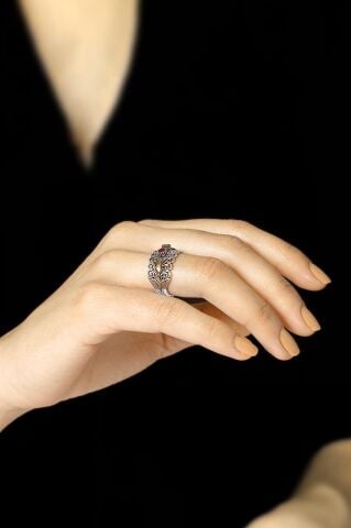 Telkari İşlemeli Gümüş Yüzük 2518