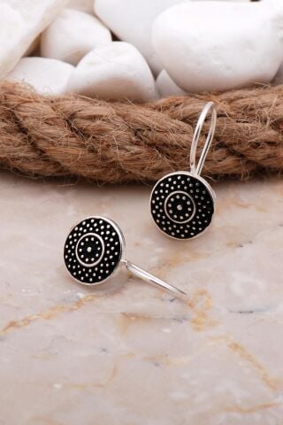 Mardin Güneşi Elişi 925 Ayar Gümüş Küpe 5933