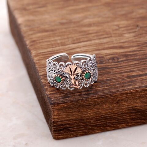 Telkari İşlemeli Gümüş Yüzük 2521