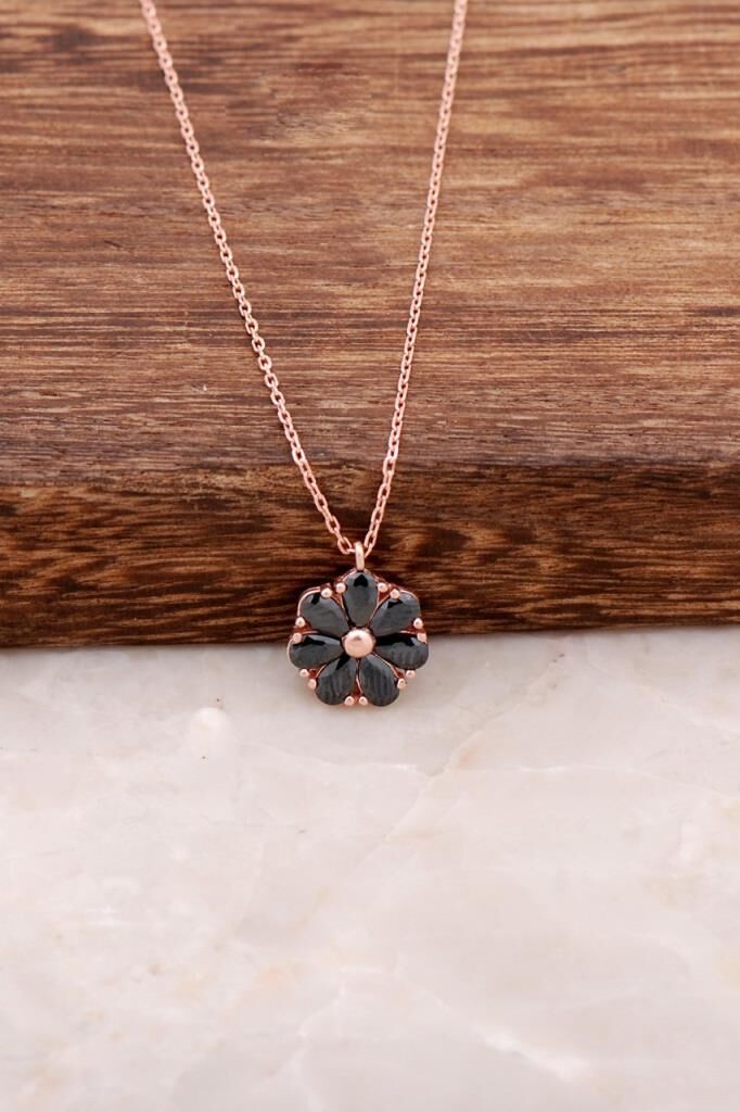 Papatya Tasarım Rose Gümüş Kolye 4119