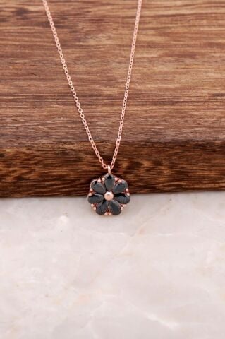 Papatya Tasarım Rose Gümüş Kolye 4119