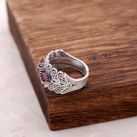 Telkari İşlemeli Gümüş Yüzük 2523