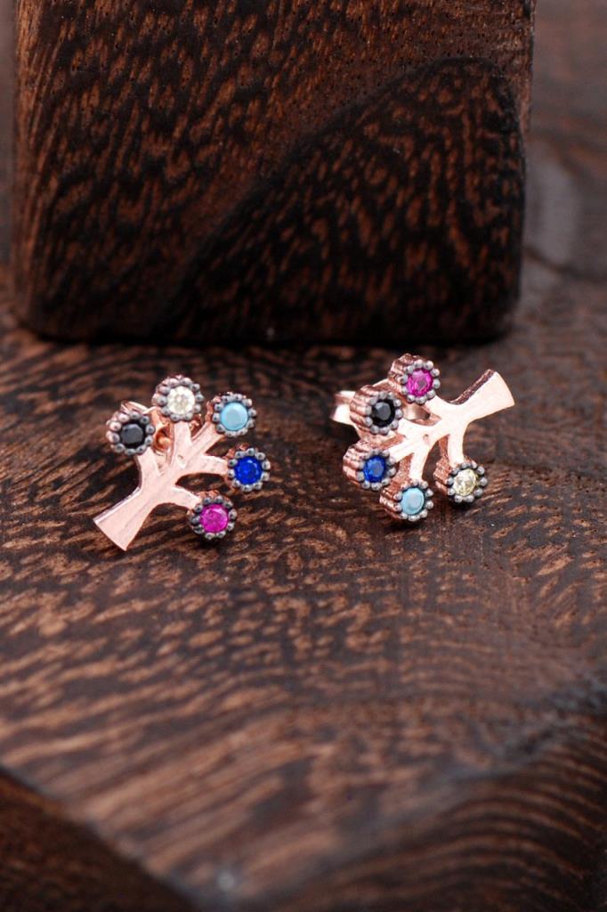 Hayat Ağacı Tasarımlı Rose Gümüş 2403