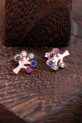 Hayat Ağacı Tasarımlı Rose Gümüş 2403