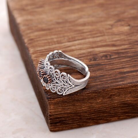 Telkari İşlemeli Gümüş Yüzük 2524