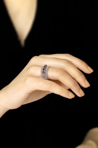 Telkari İşlemeli Gümüş Yüzük 2524