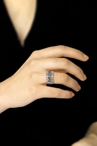 Telkari İşlemeli Gümüş Yüzük 2525