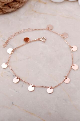 Pullu Rose Gümüş Halhal 332