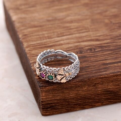 Telkari İşlemeli Gümüş Yüzük 2527